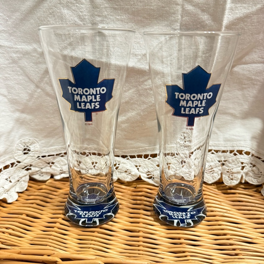 Toronto Maple Leafs Pilsner Beer Glasses.